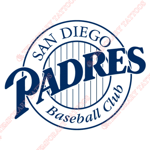 San Diego Padres Customize Temporary Tattoos Stickers NO.1842